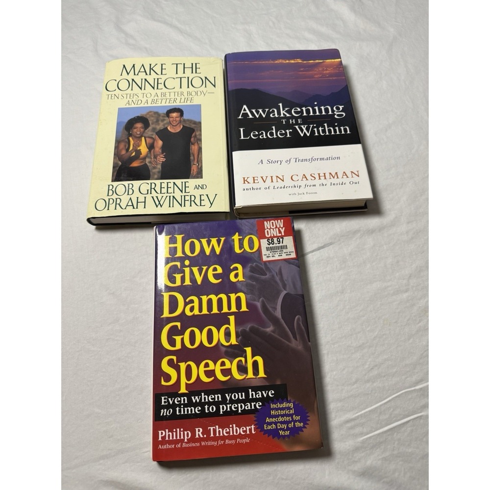 Lot Of 3 Buisness Books Good Speech Oprah Awakening The Leader Within